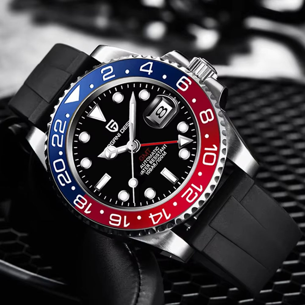 Luxury Watch La - 40 ملم PAGANI DESIGN GMT ساعة