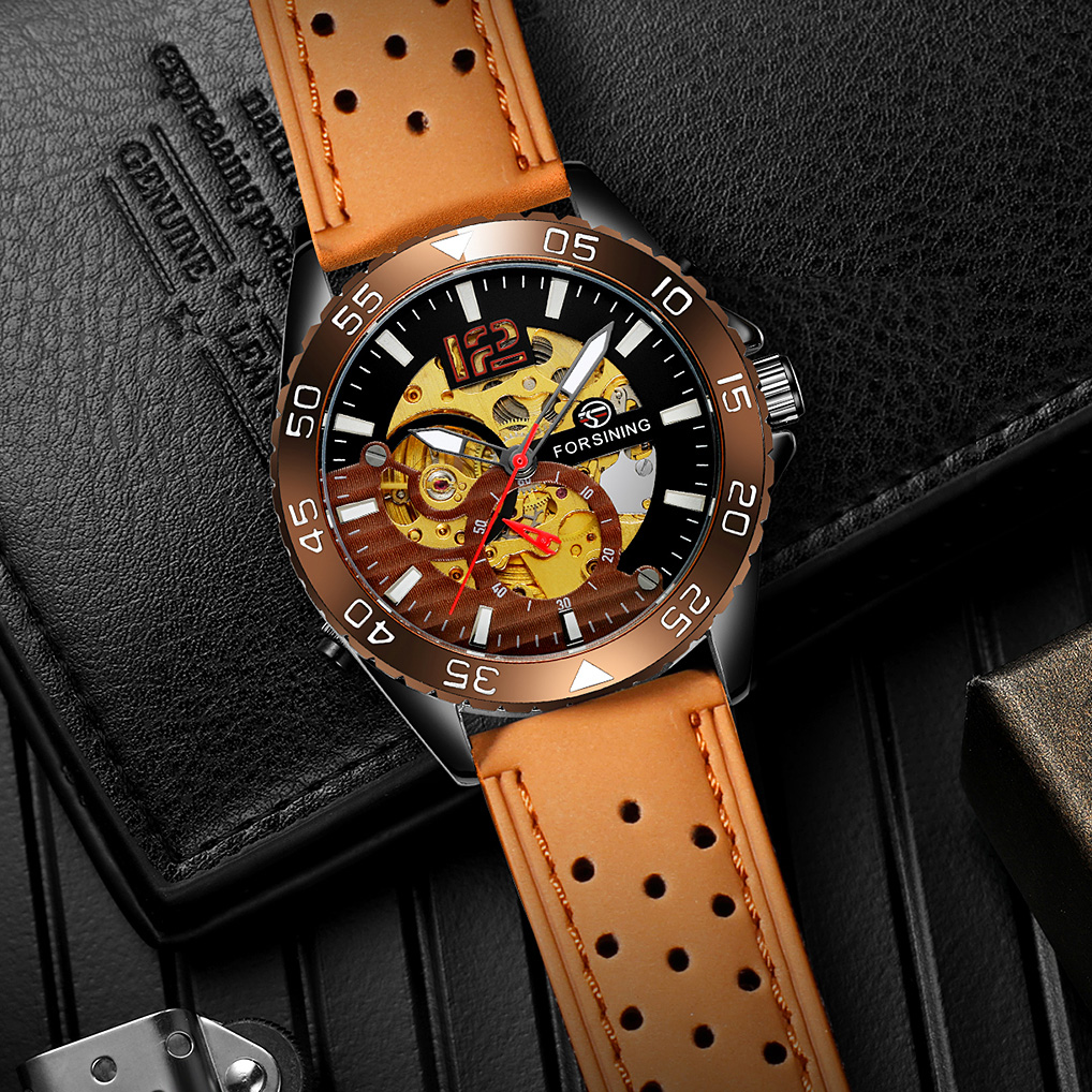 Luxury Watch La - ساعة ميكانيكية مقاومة للماء للرجال ،