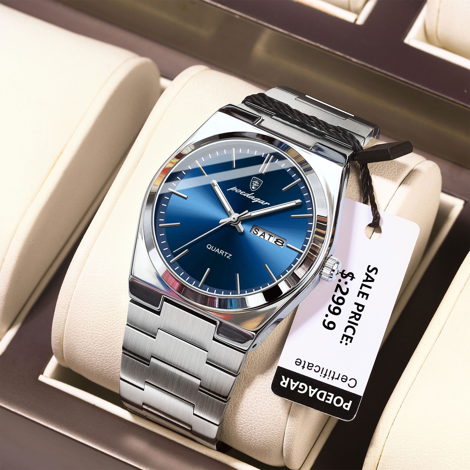 Luxury Watch Cartier - POEDAGAR الساعات الفاخرة للرجال الفولاذ المقاوم