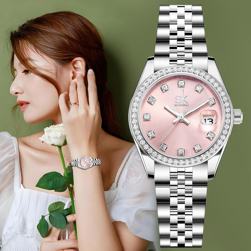 Luxury Watch Diamond - ساعة نسائية عصرية من UTHAI CQ484،
