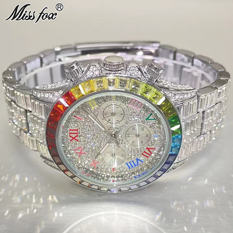 Zen Luxury Watch - MISSFOX الفاخرة مثلج ساعة للرجال موضة