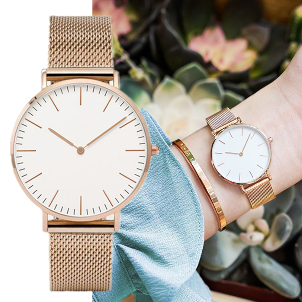 Luxury Watch Deals - ساعة يد كوارتز بحزام شبكي من