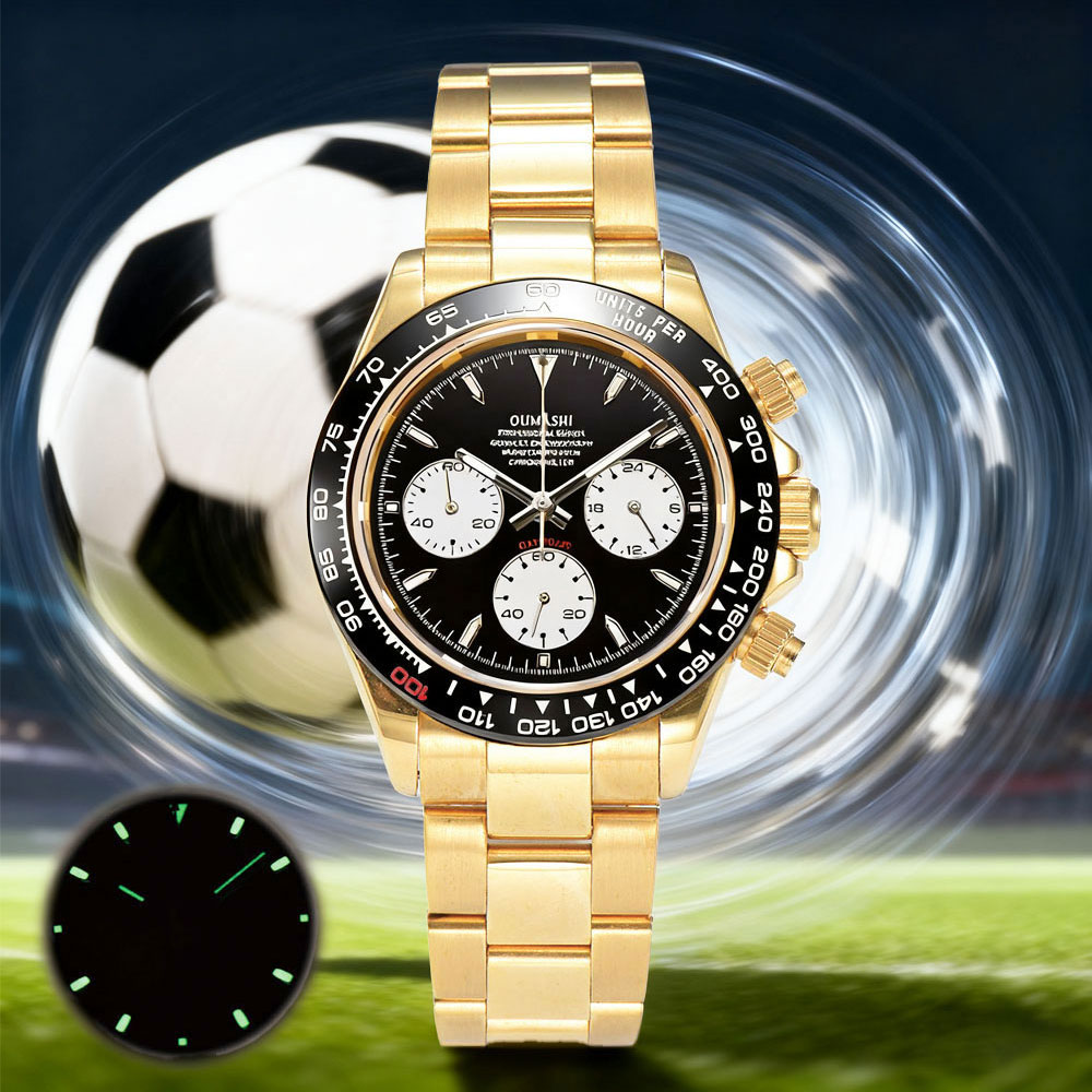 Luxury Watch Gold - ساعة رجالية ذهبية مخصصة 39 ملم