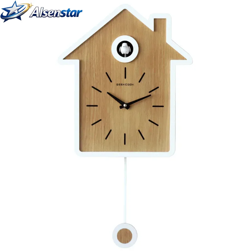 Luxury Watch Wall Clock - ساعة حائط عصرية بتصميم طائر الوقواق