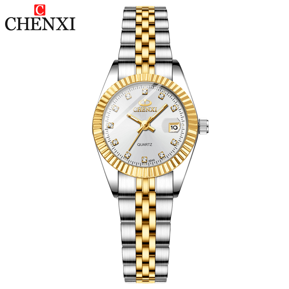 Luxury Watch La - CHENXI-ساعة يد كوارتز ذهبية نسائية من