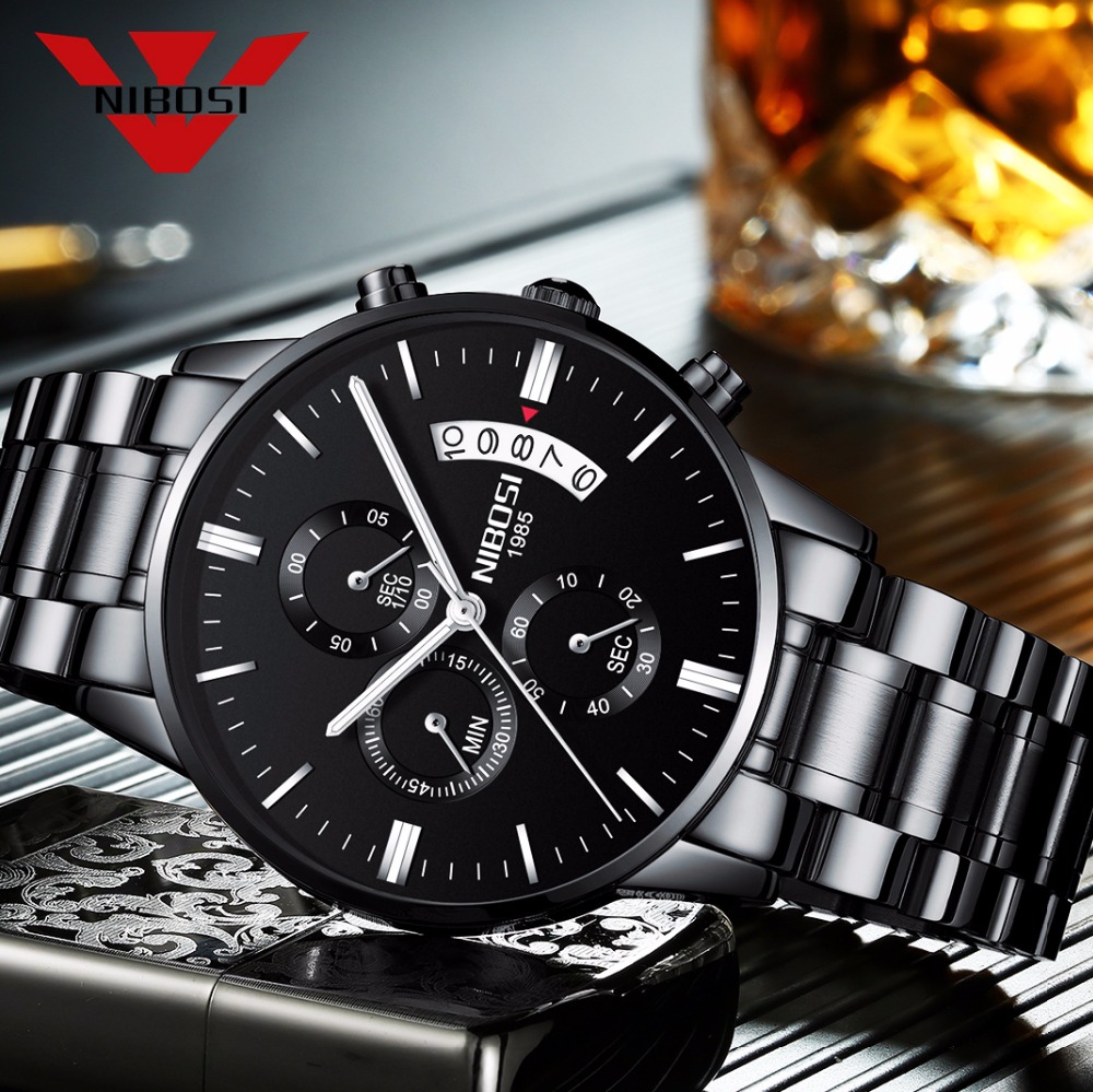 NIBOSI الفولاذ المقاوم للصدأ ا - مراجعة Zen Luxury Watch وسعره