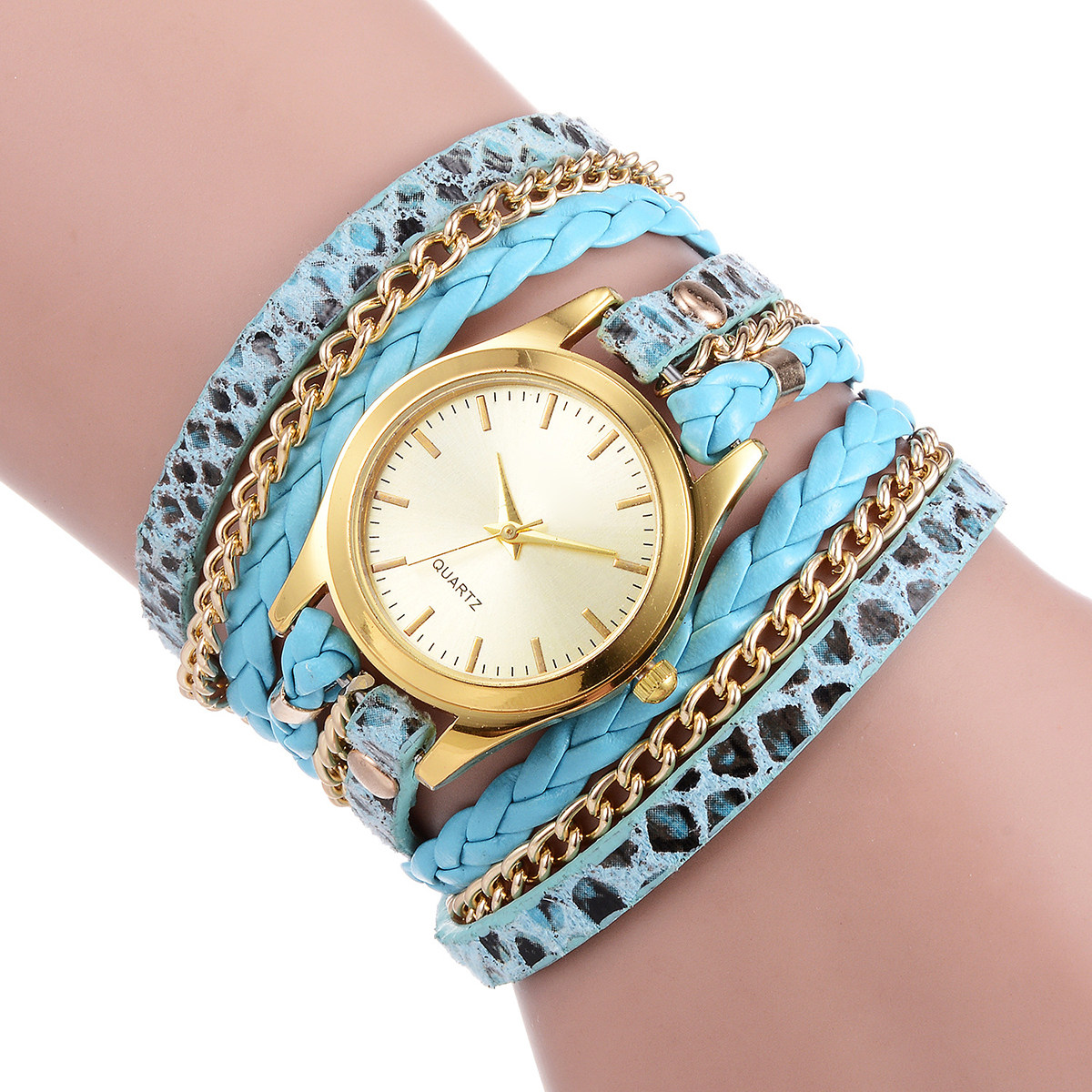 ساعة نسائية بتصميم جلد النمر،  - مراجعة Luxury Watch White وسعره