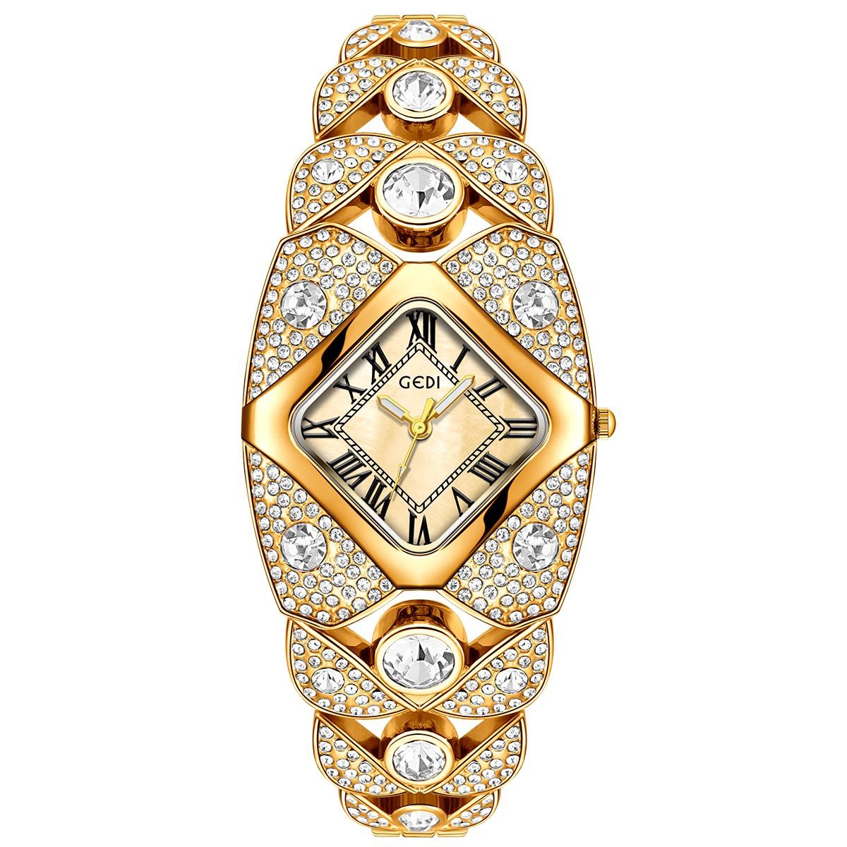 ساعة نسائية عصرية UTHAI L008،  - مراجعة Luxury Watch Gold وسعره