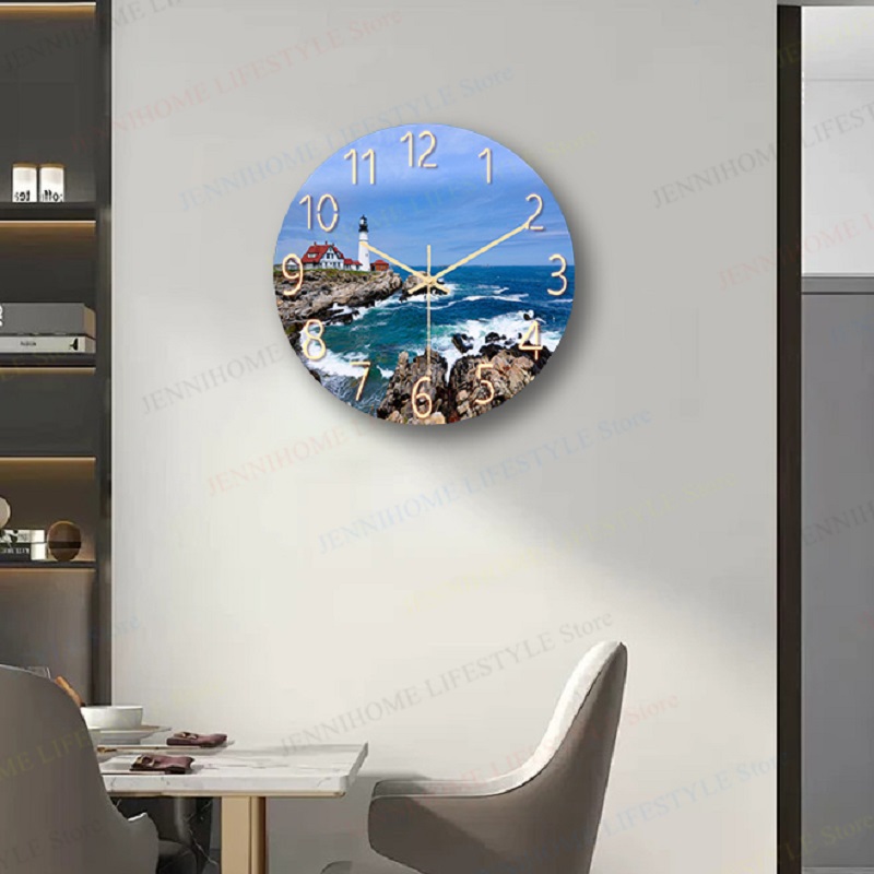 ساعة حائط على الشاطئ ساعة فنية - مراجعة Luxury Watch Wall Clock وسعره