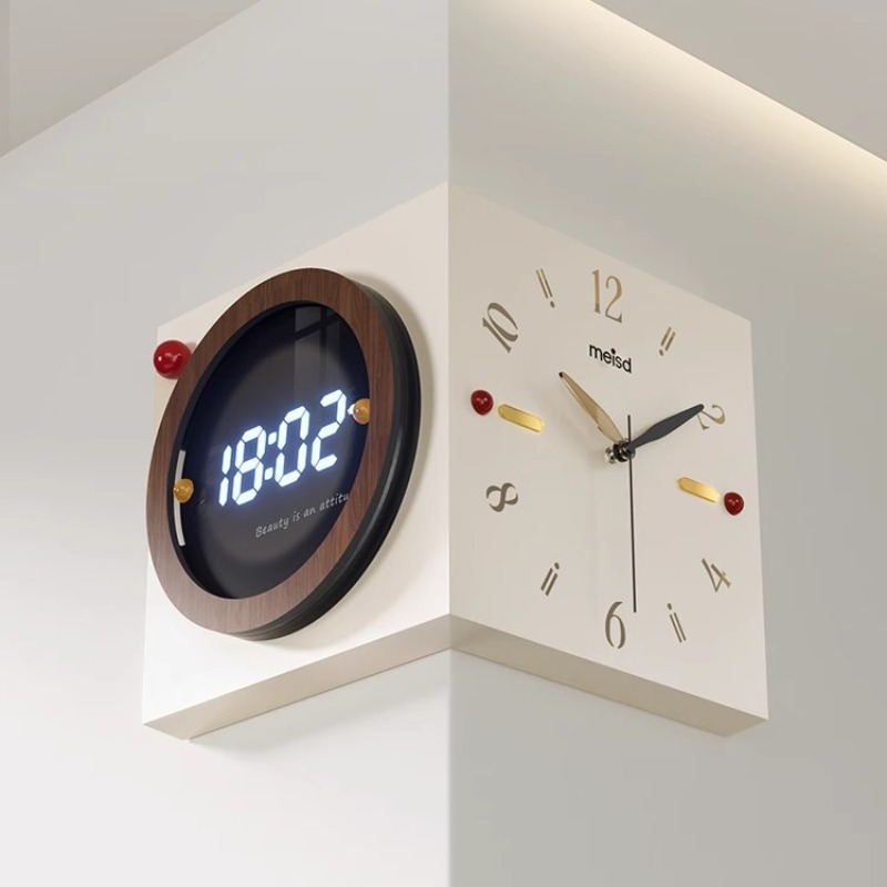 ساعة حائط زاوية مزدوجة الجوانب - مراجعة Luxury Watch Wall Clock وسعره