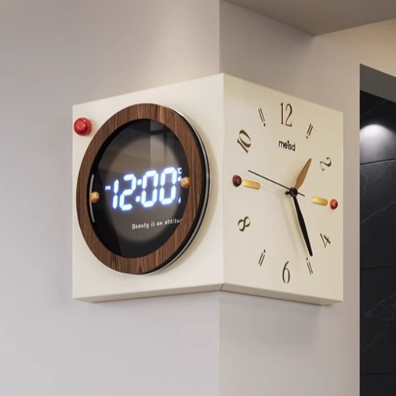 ساعة حائط زاوية مزدوجة الجوانب - مراجعة Luxury Watch Wall Clock وسعره