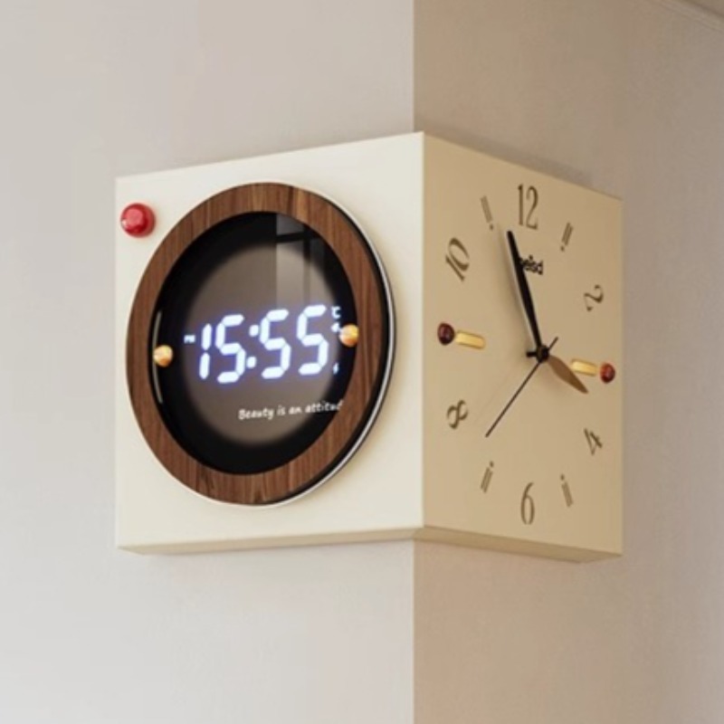 ساعة حائط زاوية مزدوجة الجوانب - مراجعة Luxury Watch Wall Clock وسعره