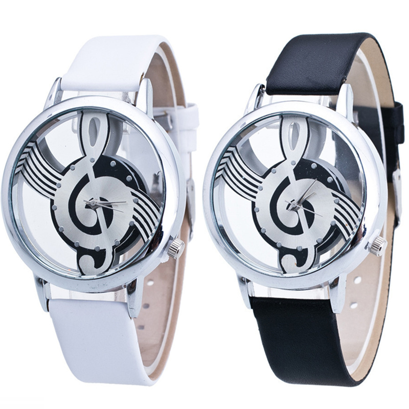 موضة الجوف الموسيقى شكل ساعة م - مراجعة Luxury Watch White وسعره