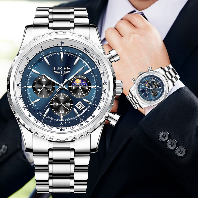 LIGE-ساعة كوارتز فاخرة للرجال  - مراجعة Zen Luxury Watch وسعره