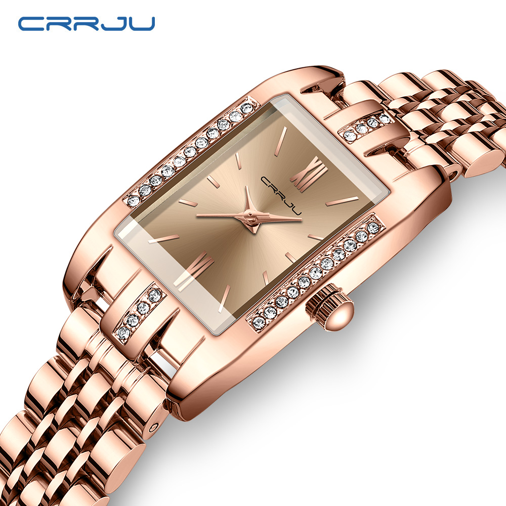 CRRJU-ساعة كوارتز ماسية بالكام - مراجعة Luxury Watch Diamond وسعره