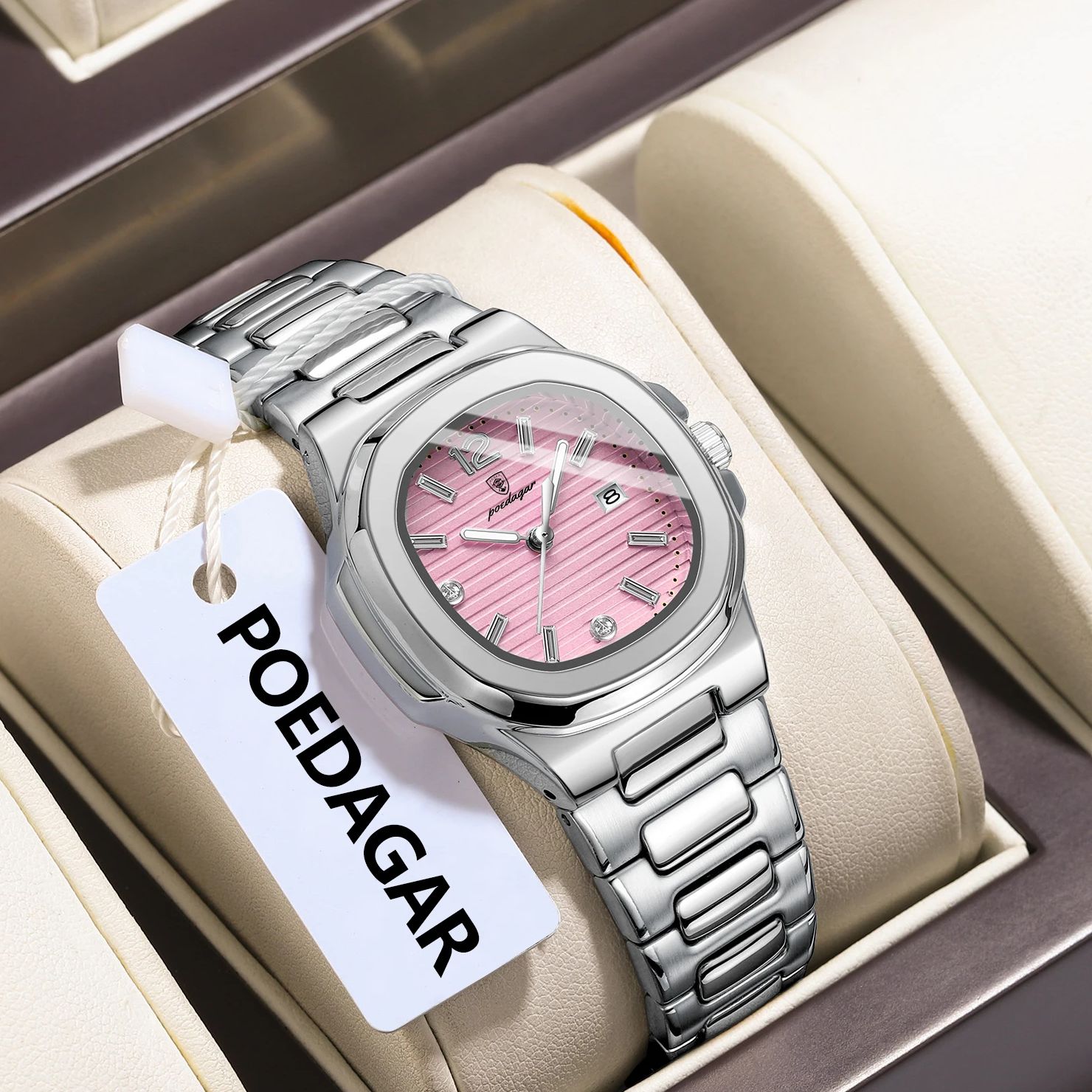 POEDAGAR ساحة أزياء المرأة ساع - مراجعة Luxury Watch Cartier وسعره