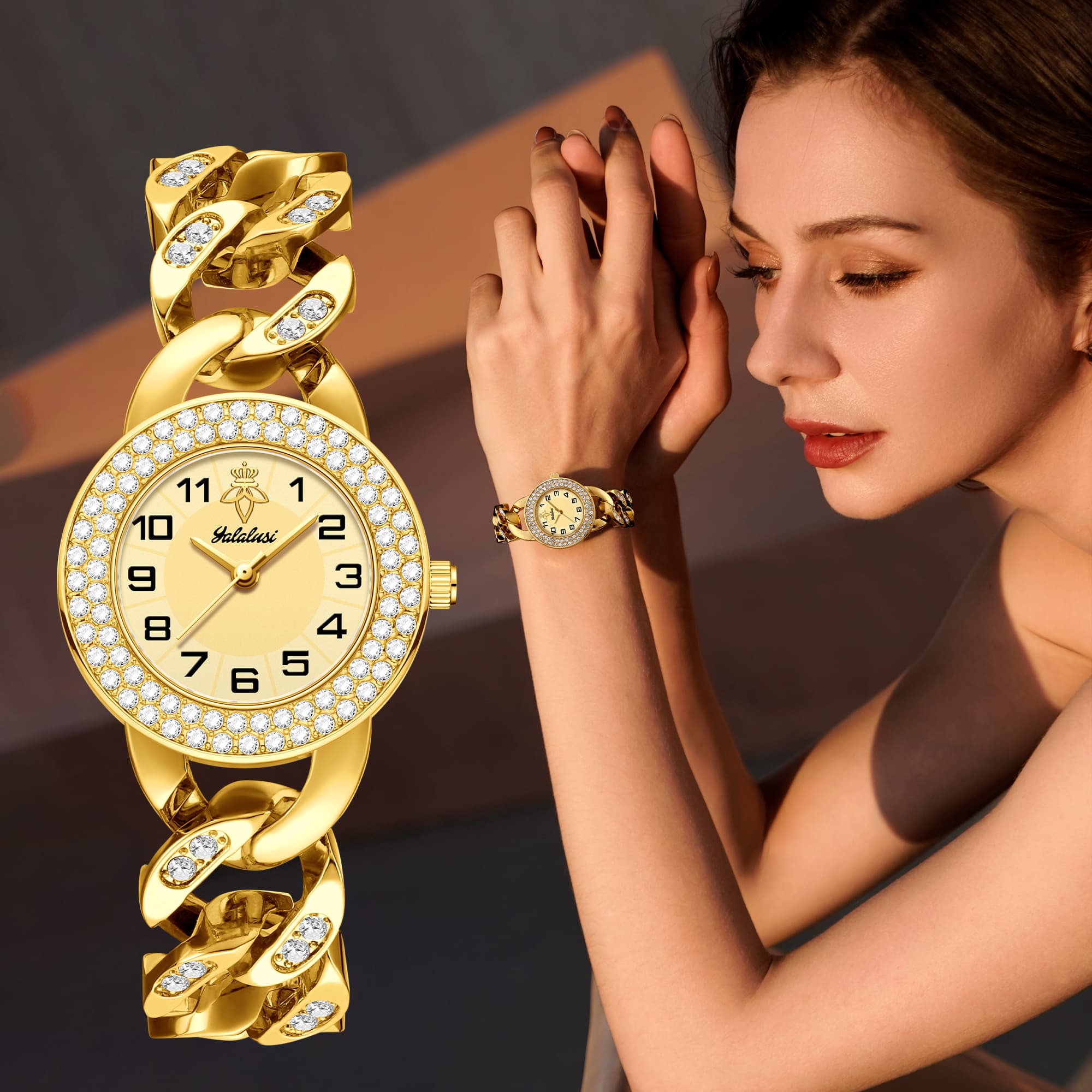 ساعة يد نسائية فاخرة مرصعة بال - مراجعة Luxury Watch List وسعره