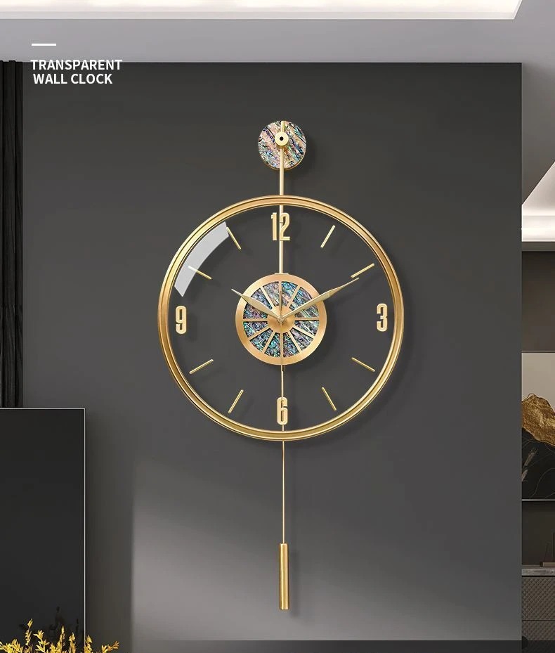 سبيكة صدف ساعة حائط صامتة الحد - مراجعة Luxury Watch Wall Clock وسعره
