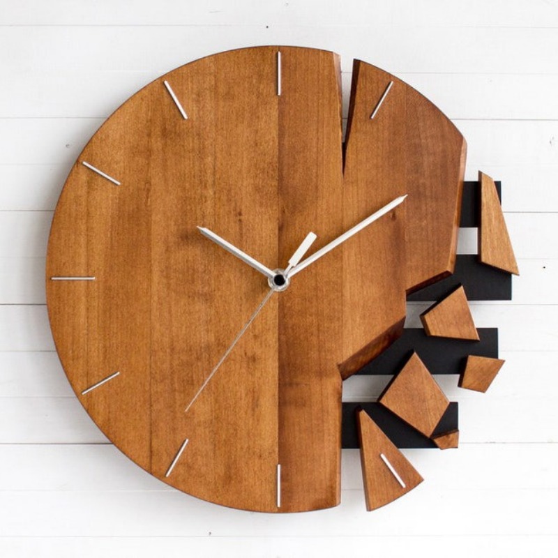 ساعات حائط خشبية دائرية صامتة، - مراجعة Luxury Watch Wall Clock وسعره