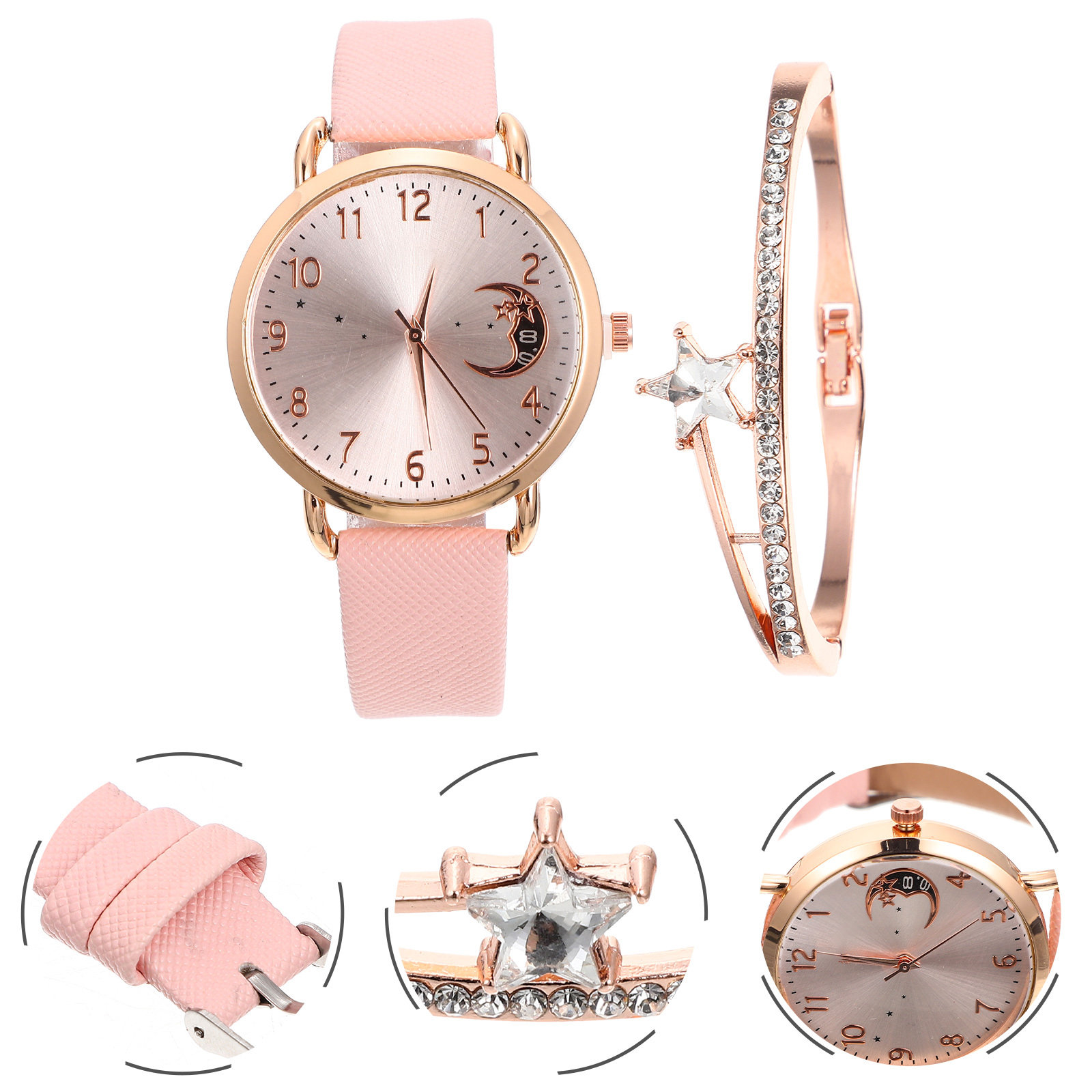 طقم ساعة يد نسائية أنيقة بتصمي - مراجعة Luxury Watch White وسعره