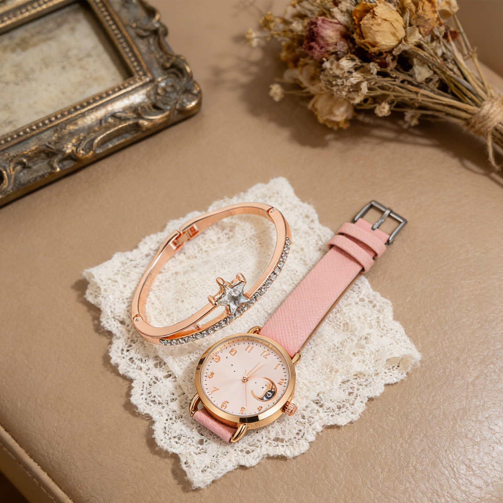 طقم ساعة يد نسائية أنيقة بتصمي - مراجعة Luxury Watch White وسعره