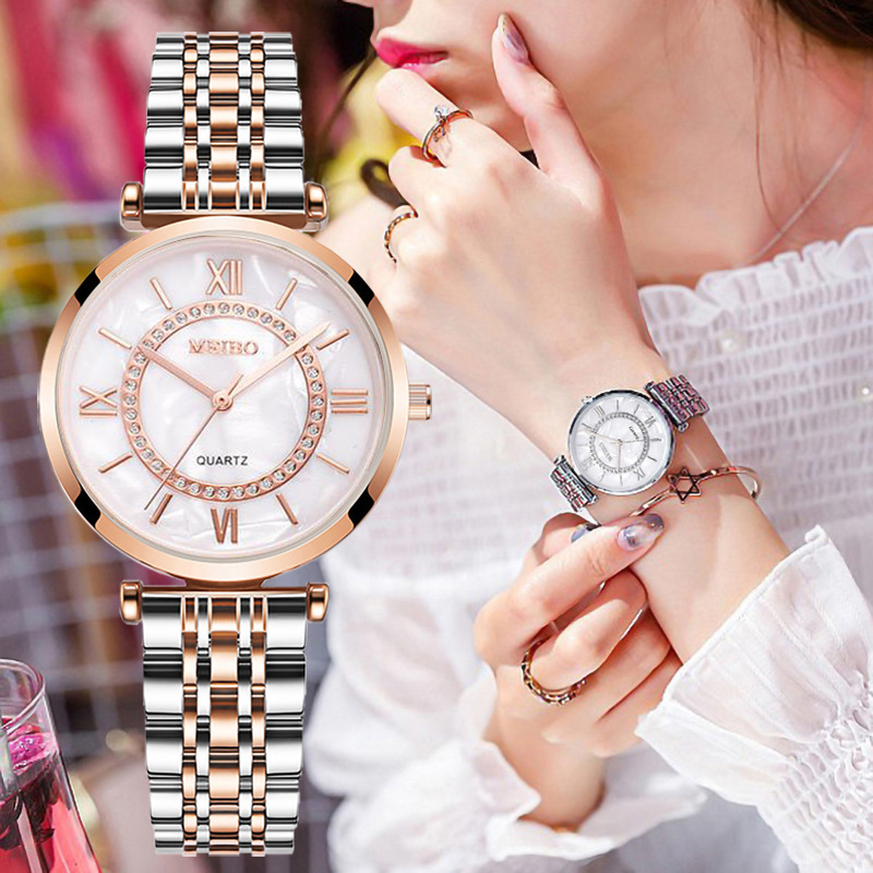 فاخر كريستال نساء ساعات يد الع - مراجعة Luxury Watch Diamond وسعره