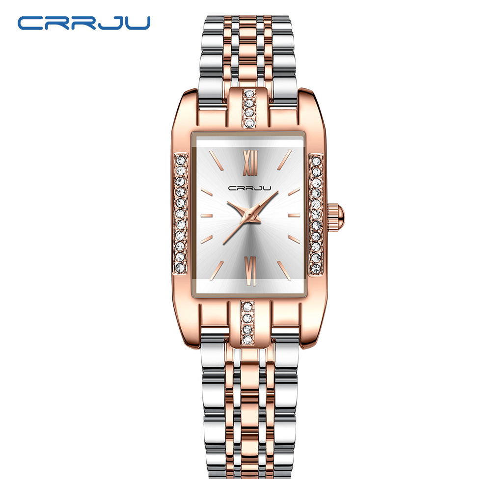 CRRJU ساعة مربعة فاخرة للمرأة  - مراجعة Luxury Watch Deals وسعره