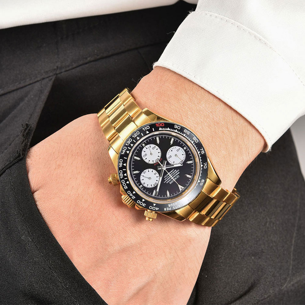 ساعة رجالية ذهبية مخصصة 39 ملم - مراجعة Luxury Watch Gold وسعره