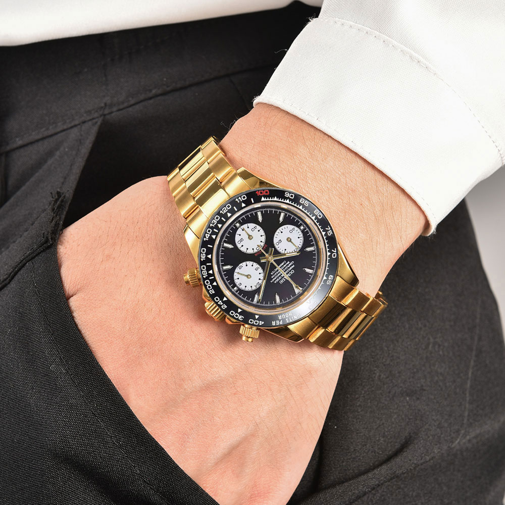 ساعة رجالية ذهبية مخصصة 39 ملم - مراجعة Luxury Watch Gold وسعره