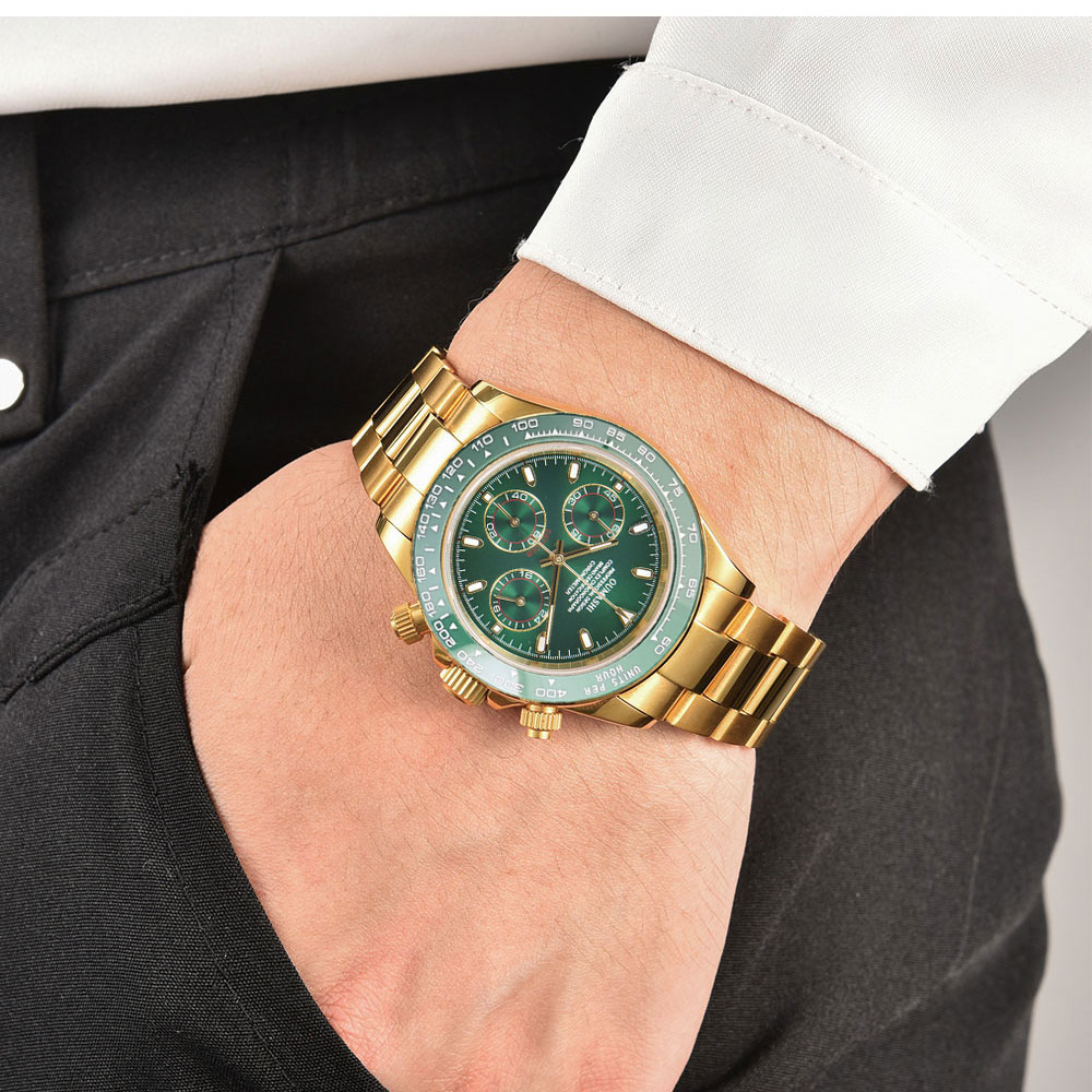 39 مللي متر ساعة رجالية ذهبية  - مراجعة Luxury Watch Gold وسعره