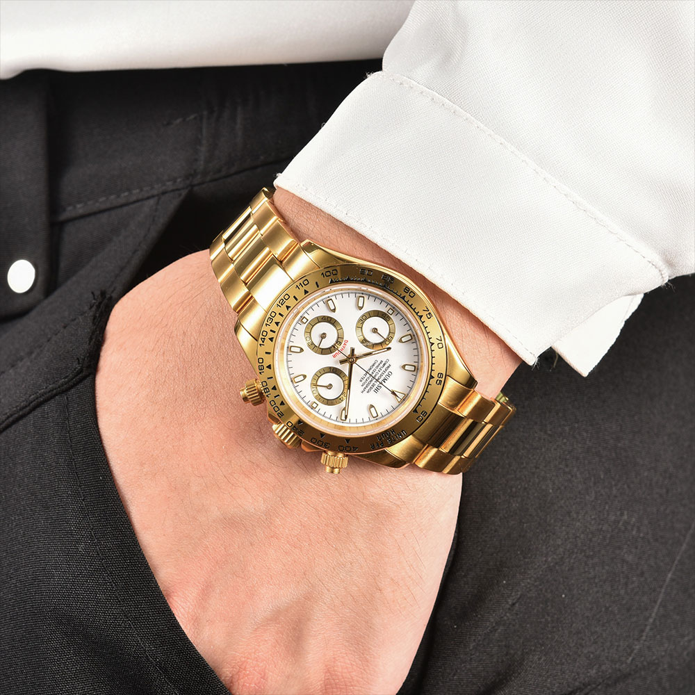 39 مللي متر ساعة رجالية ذهبية  - مراجعة Luxury Watch Gold وسعره