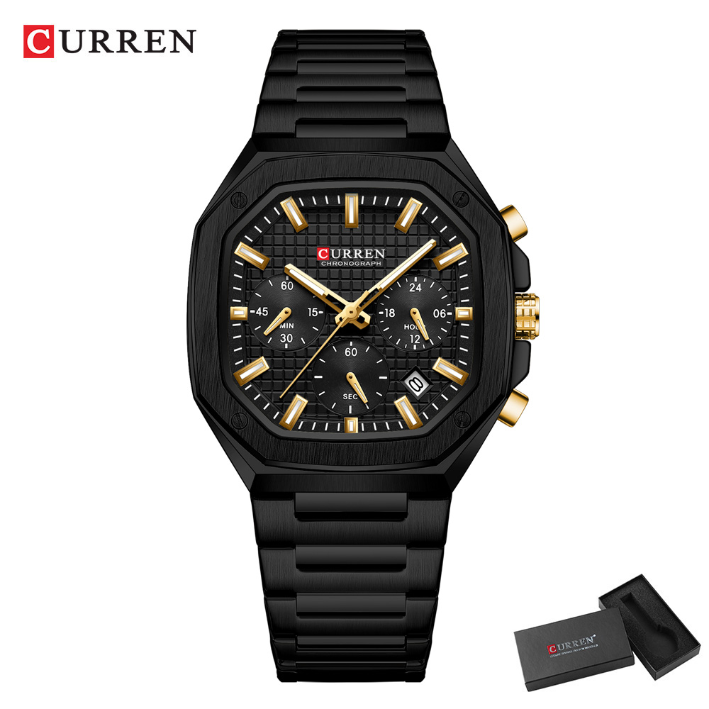 ساعة كورين كرونو مربعة فاخرة ل - مراجعة Luxury Watch Gold وسعره