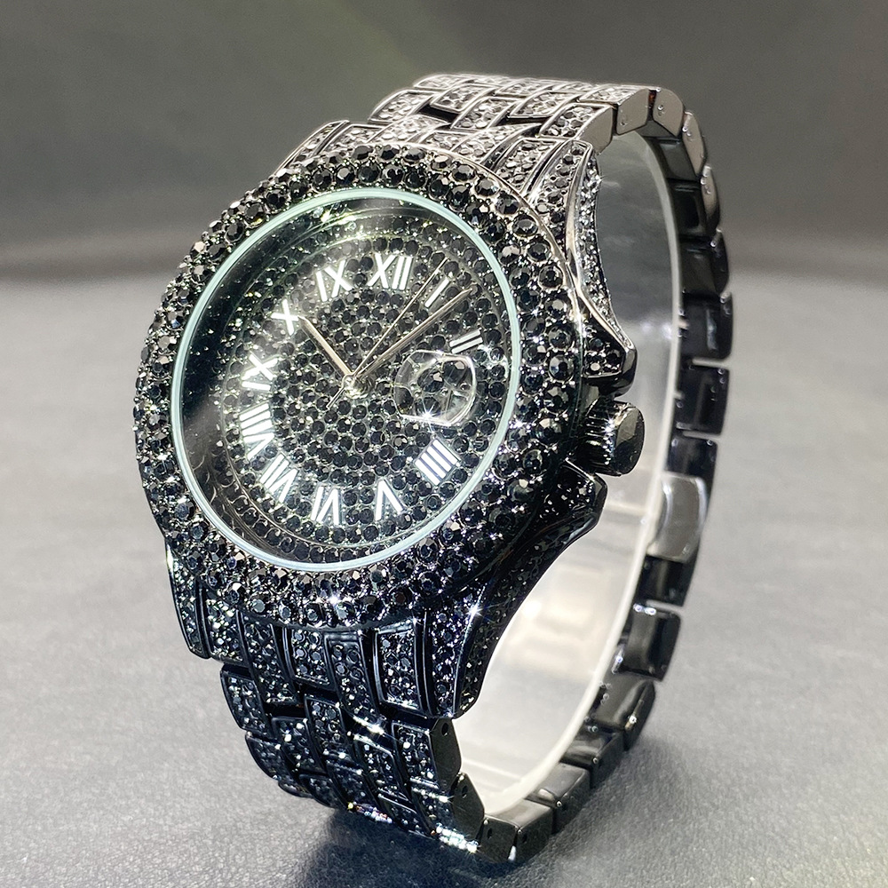 ساعة يد كبيرة ذهبية وفضية وسود - مراجعة Luxury Watch Gold وسعره
