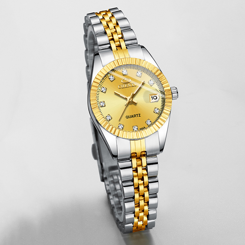 CHENXI-ساعة يد كوارتز ذهبية نس - مراجعة Luxury Watch La وسعره